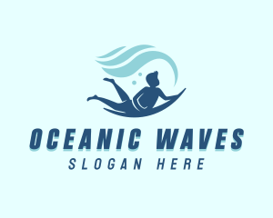 Ocean Surfing Wave logo design