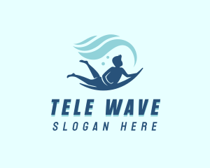 Ocean Surfing Wave logo design