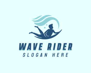 Ocean Surfing Wave logo design