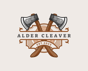 Lumberjack Woodcutter Axe  logo