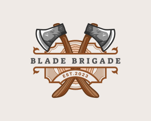 Lumberjack Woodcutter Axe  logo