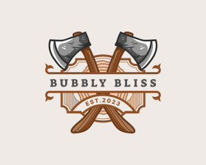 Lumberjack Woodcutter Axe  logo design