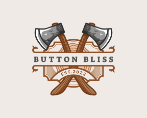 Lumberjack Woodcutter Axe  logo design