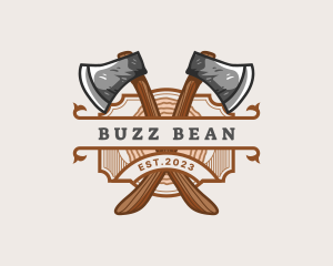 Lumberjack Woodcutter Axe  logo design