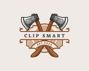 Lumberjack Woodcutter Axe  logo design