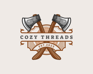 Lumberjack Woodcutter Axe  logo design