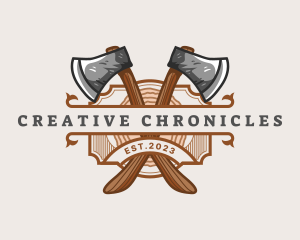 Lumberjack Woodcutter Axe  logo design