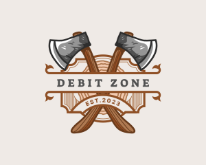 Lumberjack Woodcutter Axe  logo design