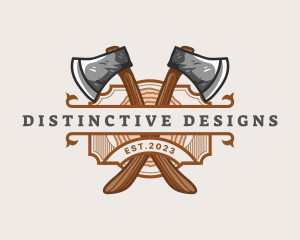 Lumberjack Woodcutter Axe  logo design