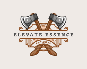 Lumberjack Woodcutter Axe  logo