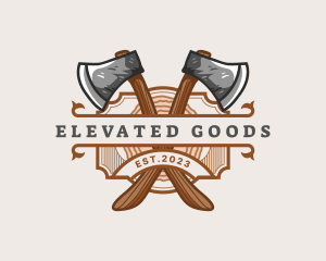 Lumberjack Woodcutter Axe  logo design