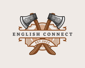 Lumberjack Woodcutter Axe  logo design