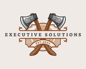 Lumberjack Woodcutter Axe  logo design