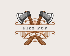 Lumberjack Woodcutter Axe  logo design