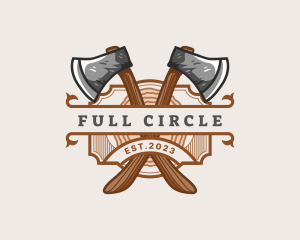 Lumberjack Woodcutter Axe  logo design