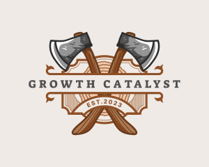 Lumberjack Woodcutter Axe  logo design