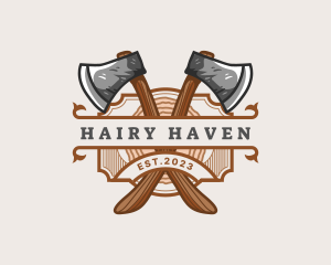 Lumberjack Woodcutter Axe  logo design