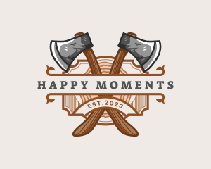 Lumberjack Woodcutter Axe  logo design