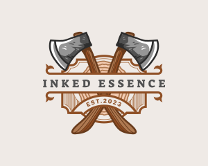 Lumberjack Woodcutter Axe  logo design