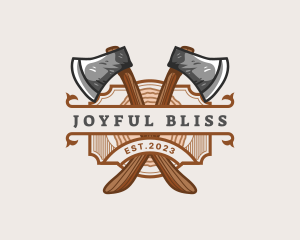 Lumberjack Woodcutter Axe  logo design