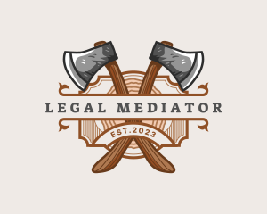 Lumberjack Woodcutter Axe  logo design