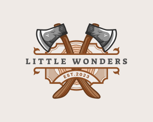 Lumberjack Woodcutter Axe  logo design