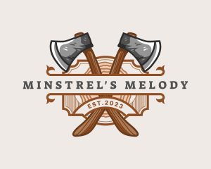 Lumberjack Woodcutter Axe  logo design