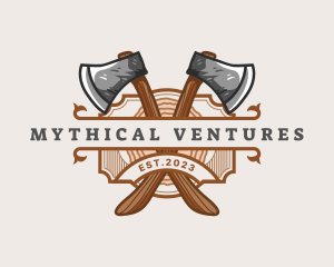 Lumberjack Woodcutter Axe  logo design