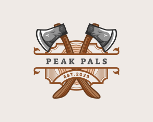 Lumberjack Woodcutter Axe  logo design