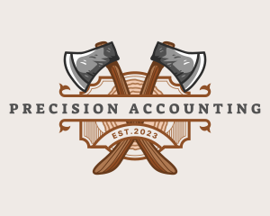 Lumberjack Woodcutter Axe  logo design