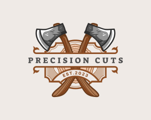 Lumberjack Woodcutter Axe  logo design