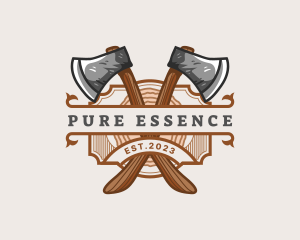 Lumberjack Woodcutter Axe  logo design