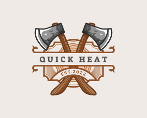 Lumberjack Woodcutter Axe  logo design