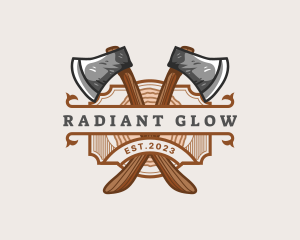 Lumberjack Woodcutter Axe  logo design