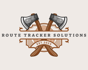 Lumberjack Woodcutter Axe  logo design