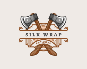 Lumberjack Woodcutter Axe  logo design