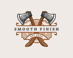 Lumberjack Woodcutter Axe  logo design