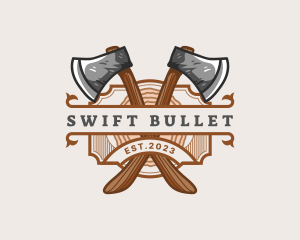 Lumberjack Woodcutter Axe  logo design