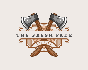 Lumberjack Woodcutter Axe  logo design