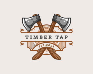 Lumberjack Woodcutter Axe  logo design