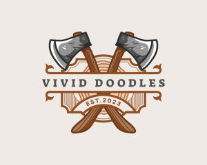 Lumberjack Woodcutter Axe  logo design