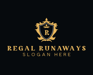 Regal Crown Shield logo design