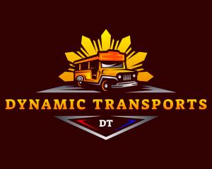 Jeepney Automobile Transportation logo design