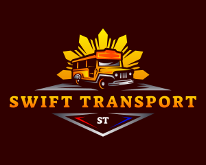 Jeepney Automobile Transportation logo design