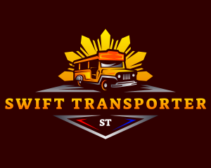 Jeepney Automobile Transportation logo design