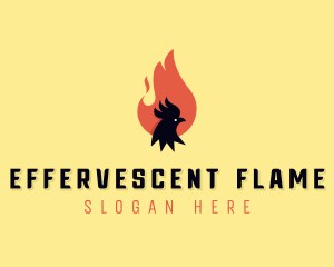 BBQ Flame Chicken logo design