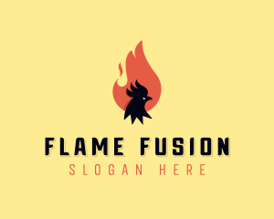 BBQ Flame Chicken logo design