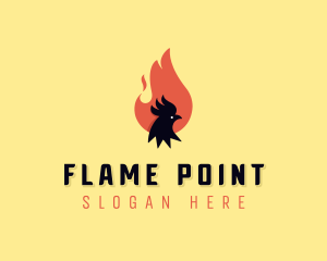 BBQ Flame Chicken logo design