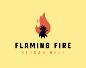 BBQ Flame Chicken logo design