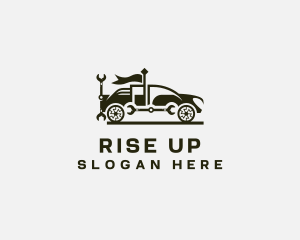 Car Truck Mechanic Repair logo design